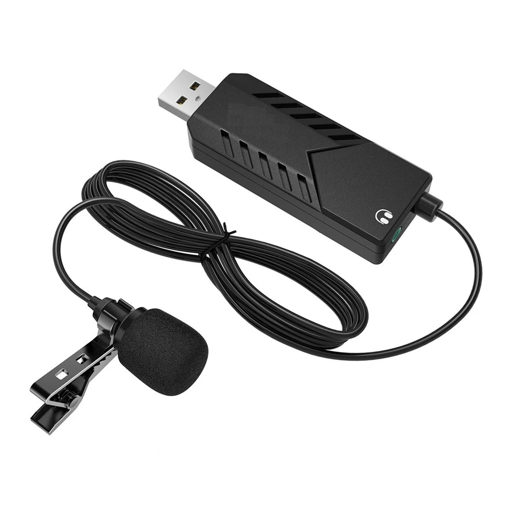 

Портативный конденсаторный кардиоидный микрофон с клипсой, USB, компьютерный микрофон на лацкане, Одна Головка, подключи и работай с металли...