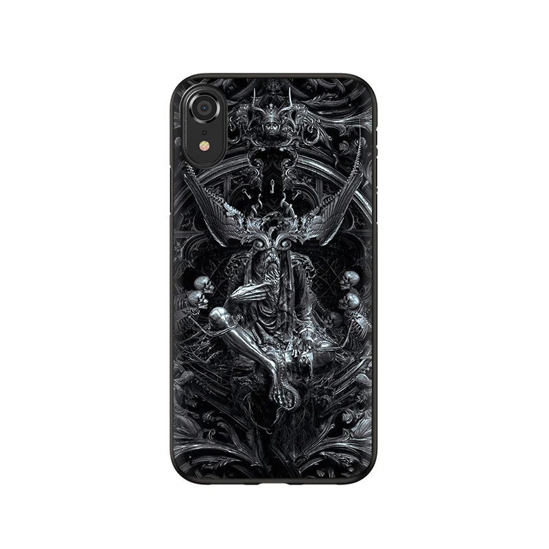 Мягкий силиконовый чехол для телефона EWAU Hr Giger Li II чехол для iPhone 5 5S SE 6 6s 7 8 Plus X XR XS 11 Pro MAX - Цвет: B12