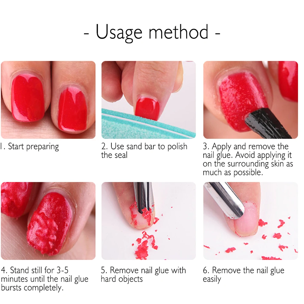

Fingertips Nail Polish Remover Gel Polish Quickly Art Harmless Portable Salon Soak Off Excess Surface Practical Professional
