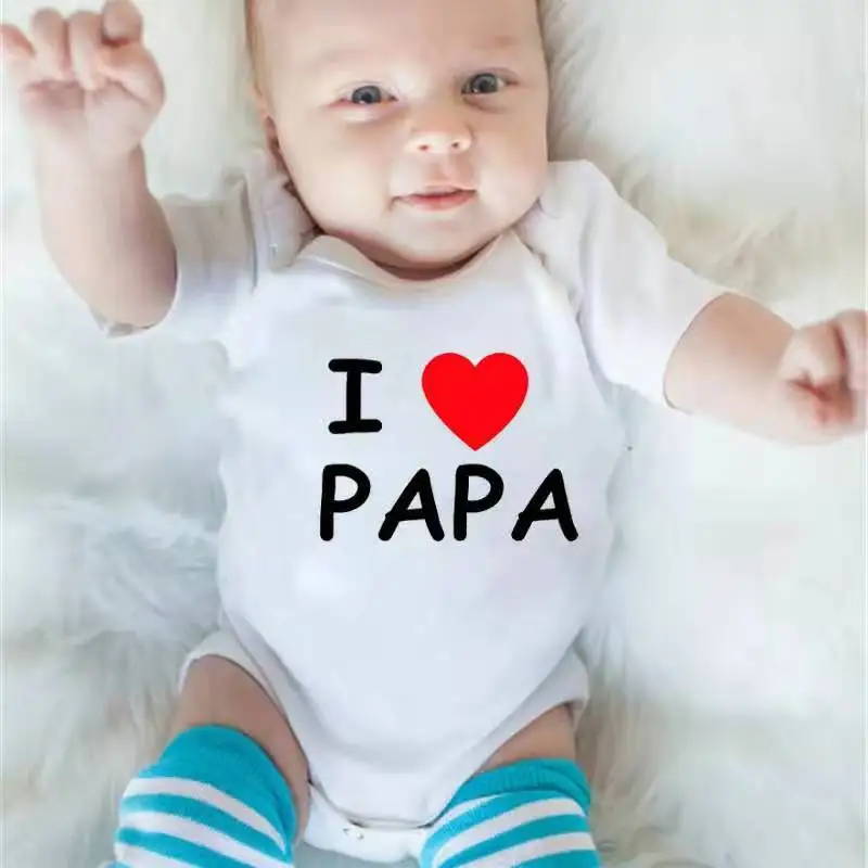 Детский комбинезон с принтом I LOVE MAMA and PAPA |