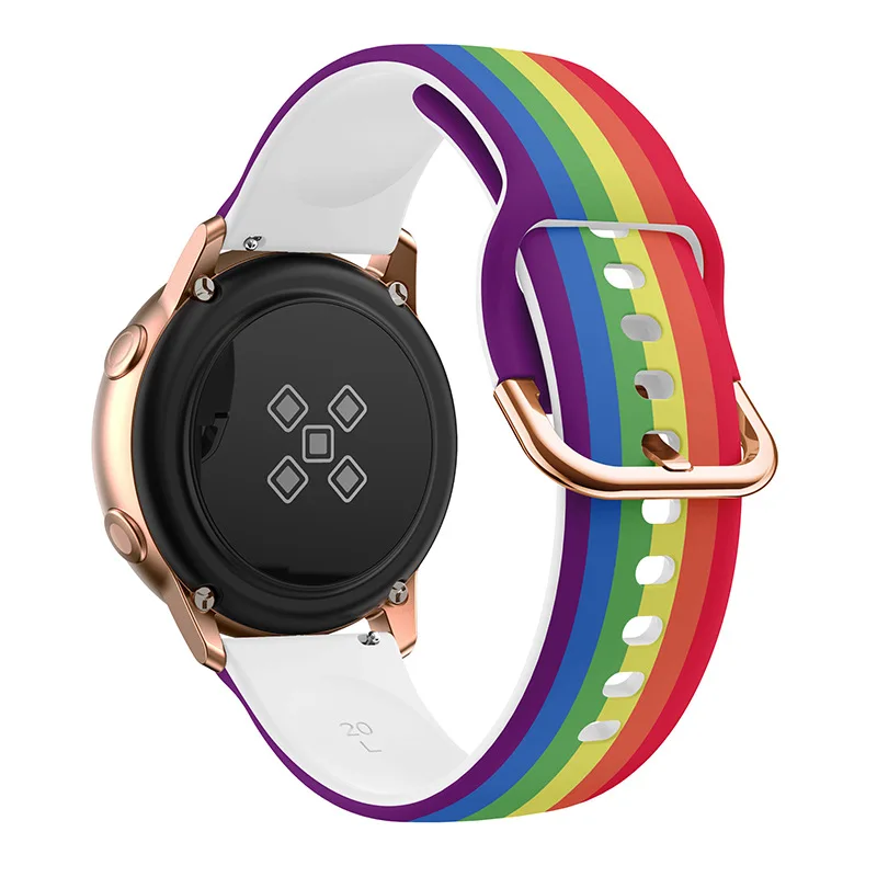 Силиконовый ремешок с принтом 20 мм для смарт-часов Garmin Forerunner 645/645 спортивные