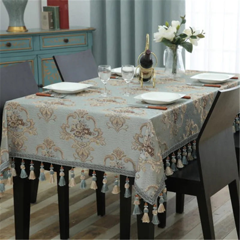 Роскошный европейский стиль скатерть с подвесными ушами для дома кухонные