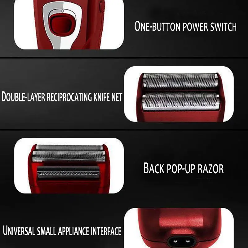 Перезаряжаемая Бритва для волос и бороды Kemei 1123 мощная электрическая бритва