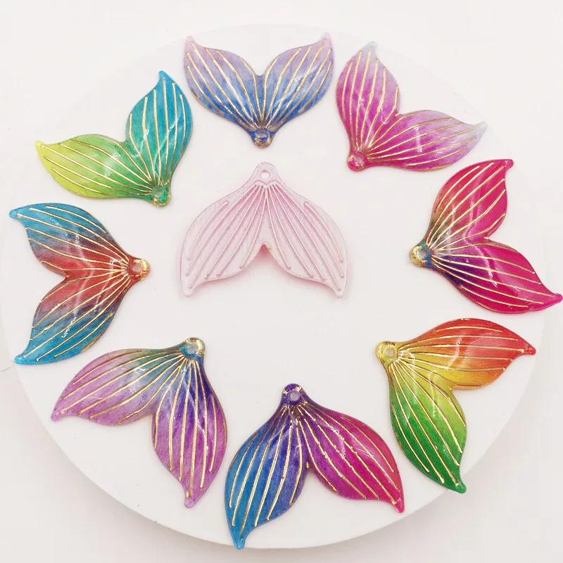 10 шт. разноцветные стразы с хвостом русалки 1 отверстие | Дом и сад