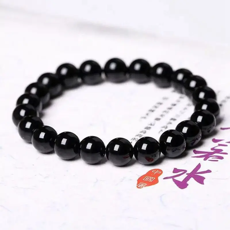 

6-14 mm Shungite Bracelet Elite Shungite Stretchy Radiation Karelia.