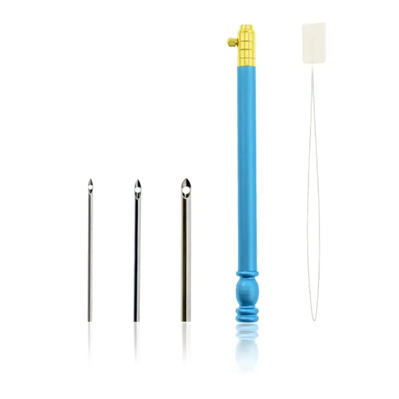 

1 Set Embroidery Crochet Hook with 3 Needles Punch Threader Knitting Sewing Tool
