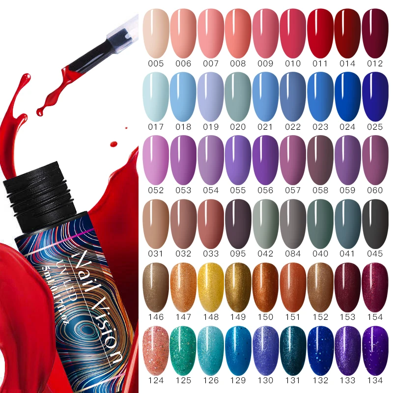 Nail Vision 5 мл Гель-лак для ногтей DIY дизайн УФ светодиодный 176 цветов лак для ногтей Гибридный долговечный гель маникюрный лак
