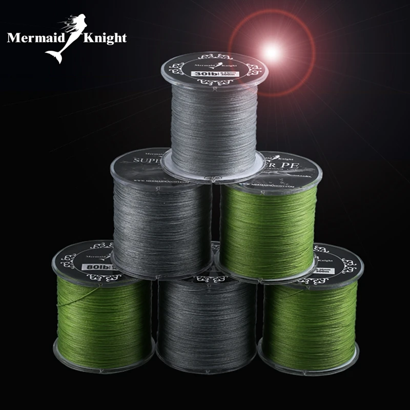 Леска рыболовная MermaidKnight 300 м/500 м 8 slick суперлеска для щуки карпа грубой морской