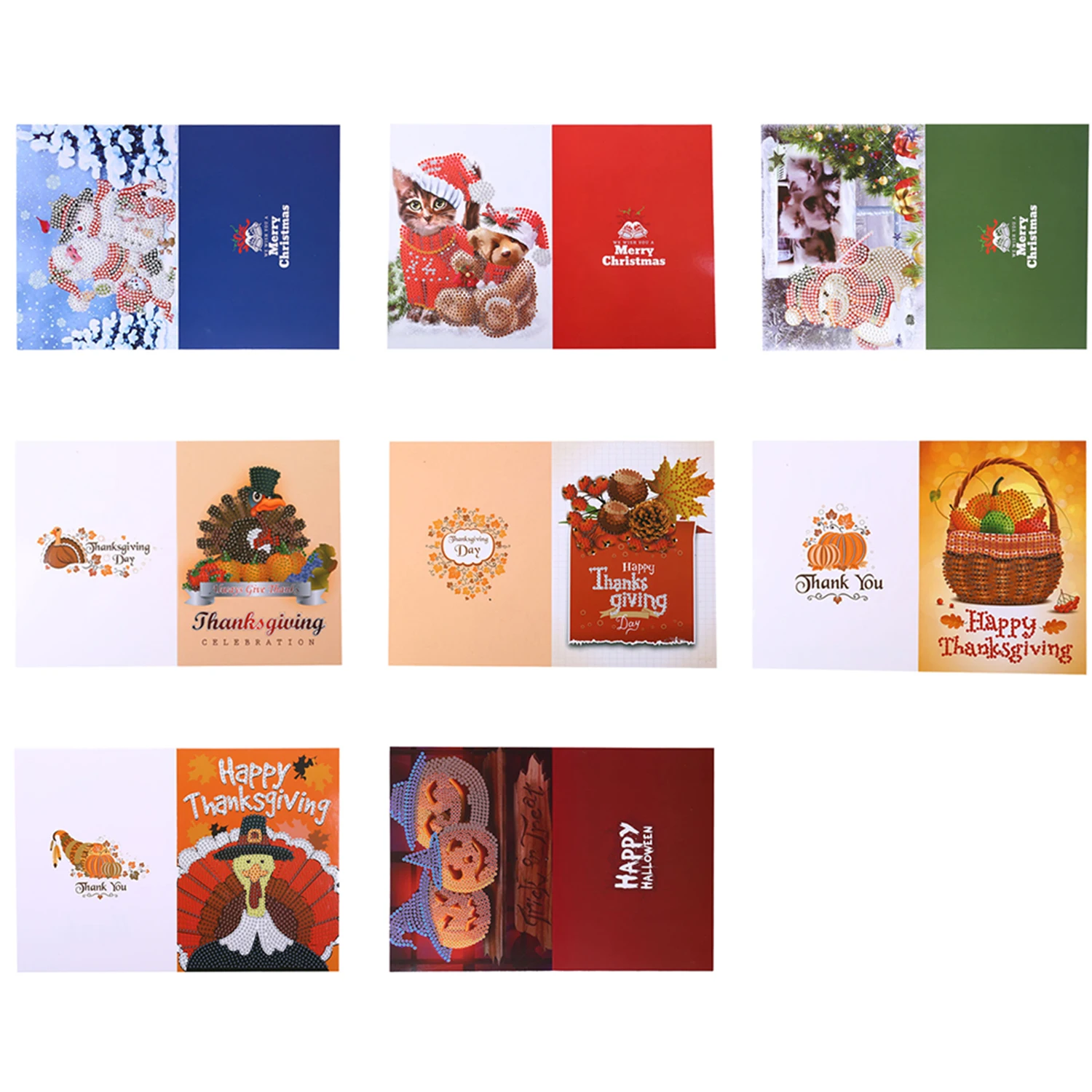 8 шт. забавная 5D алмазная вышивка картина на Рождество День благодарения