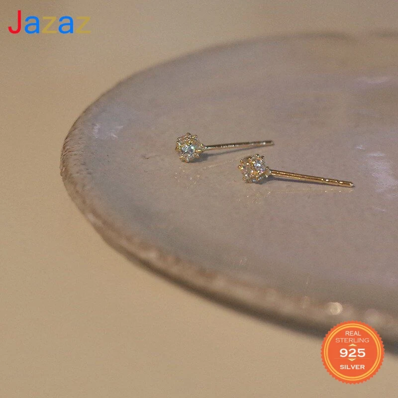 

Корейский маленький циркониевый элегантный посеребренный золотой шар 14 карат, универсальные ювелирные изделия, подарок D001509