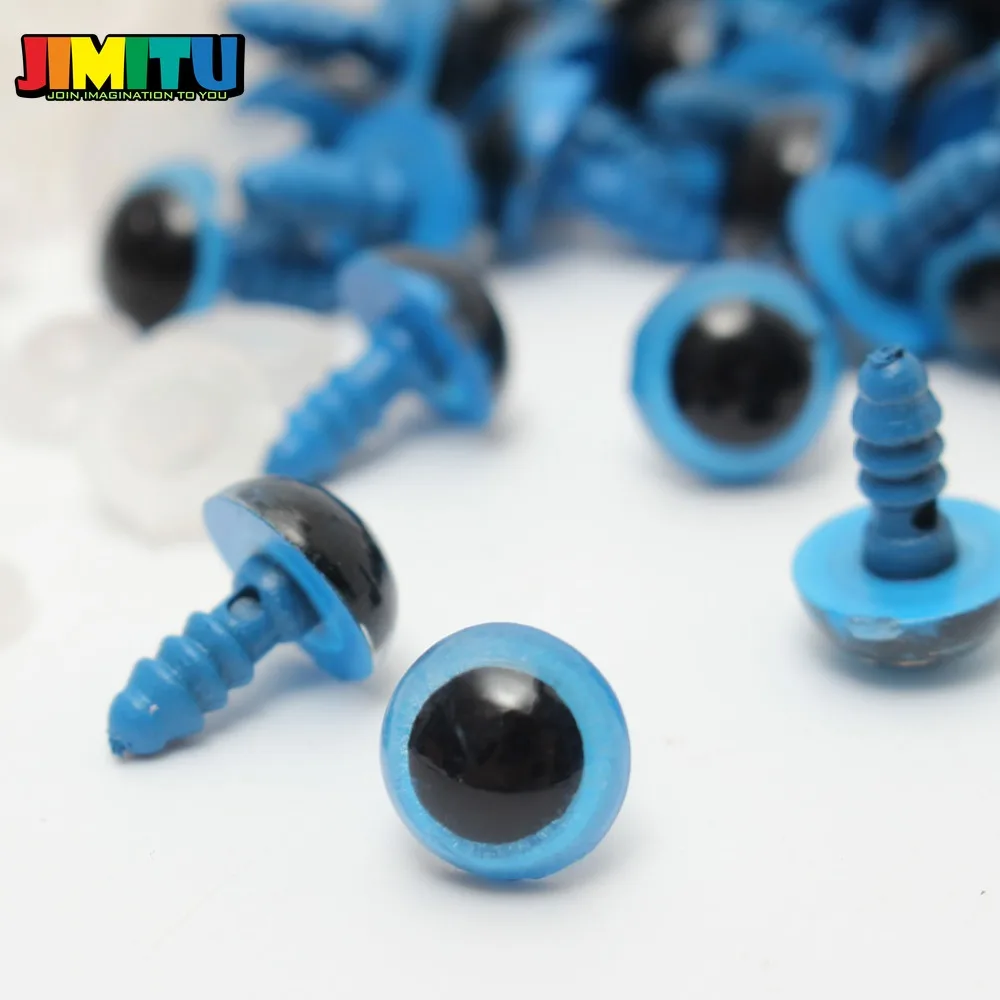 JIMITU 80 шт/40 пар 10 мм цветные пластиковые защитные глаза для плюшевого медведя мягкая игрушка оснастка животное кукла ремесло DIY аксессуары