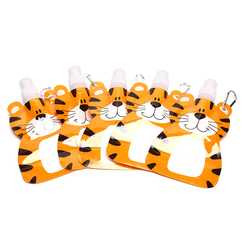 1 шт. Складная мультяшная сумка для питьевой воды с животными дорожная бутылка