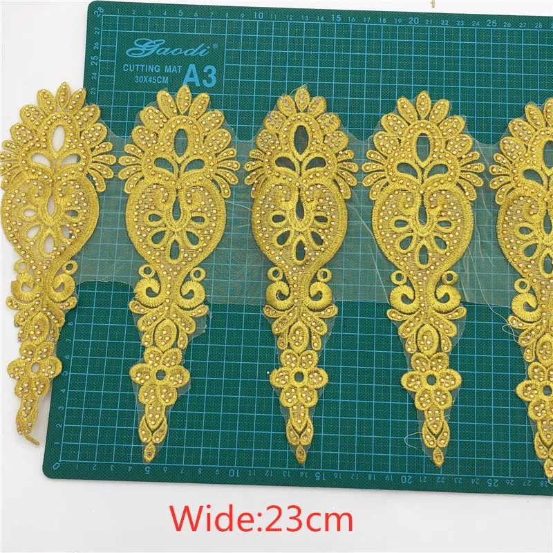 5 ярдов золотые стразы кружево с металлической вышивкой Нигерия Венеция вязаный