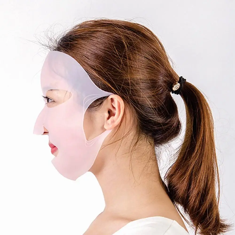 

1PC Reusable Silicone Mask Cover Moisturizing Soft Mask Skin Care Prevent Steam Evaporation Waterproof Women's Fashion