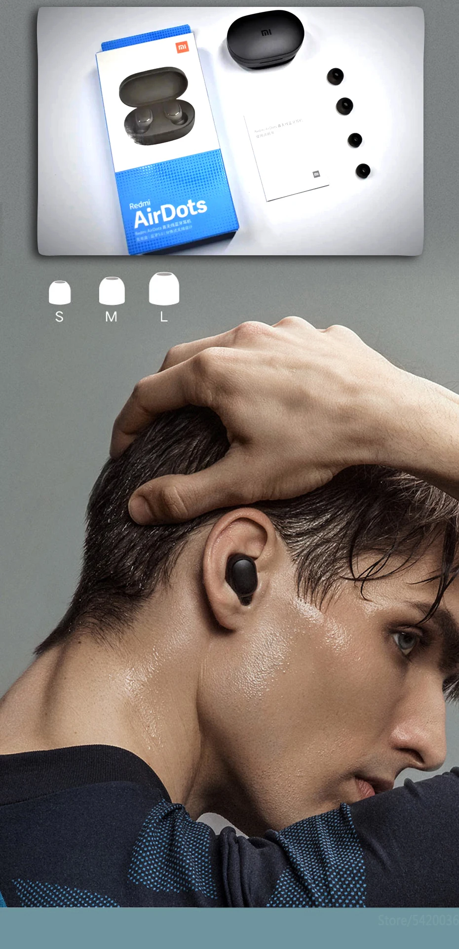 Xiaomi Redmi Airdots, оригинальные беспроводные наушники Xiaomi, TWS, глобальная версия, голосовые Bluetooth 5,0, шумоподавление с микрофоном