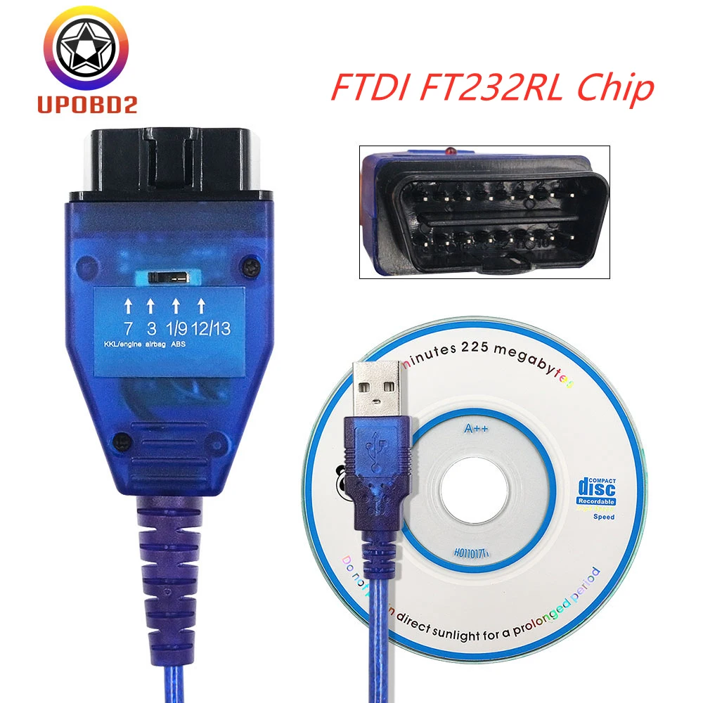 409 USB кабель OBD2 диагностический Интерфейс для Fiat ЭБУ сканирования FTDI FT232RL чипом OBDII