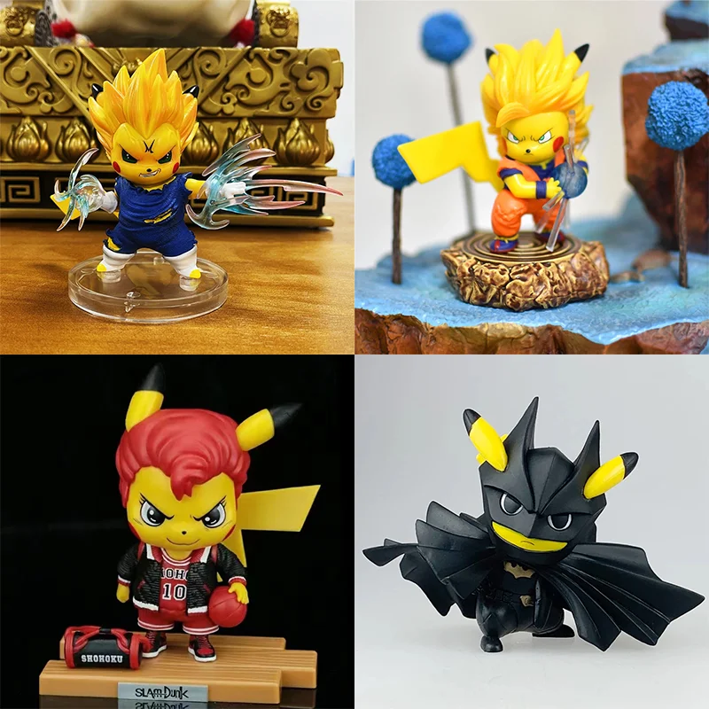 

Красивая аниме модель TOMY Pokemon, ручная работа, Милый Пикачу Cos, веселая необычная коллекция, детский праздничный подарок
