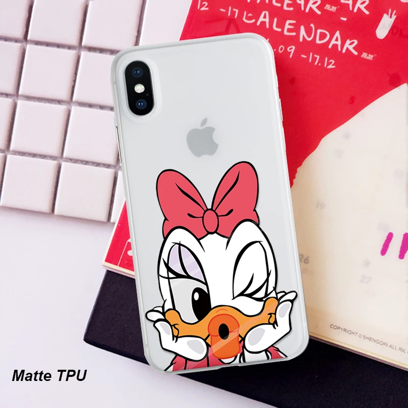 daisi Матовые Мультяшные милые роскошные чехлы на заднюю панель для iPhone 11 Pro XS Max XR X для iPhone 5 5S S SE 8 7 10 6 6S Plus чехлы из мягкого ТПУ силикона - Цвет: daisi