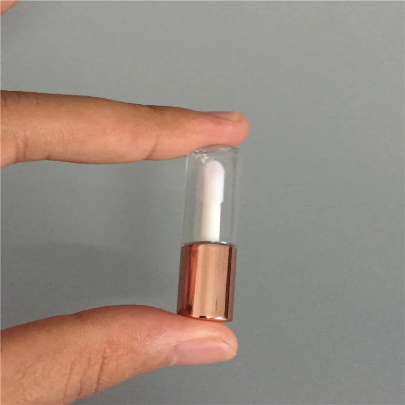 

Gloss Elegant Tube Empty Bottle Round Liquid Lip Lipgloss Plastic Rose Gold 1.2ml