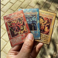 anime yugioh diy egyptian god card golden metal cards yu gi oh special card hobbies hobby collectibles game collection cards