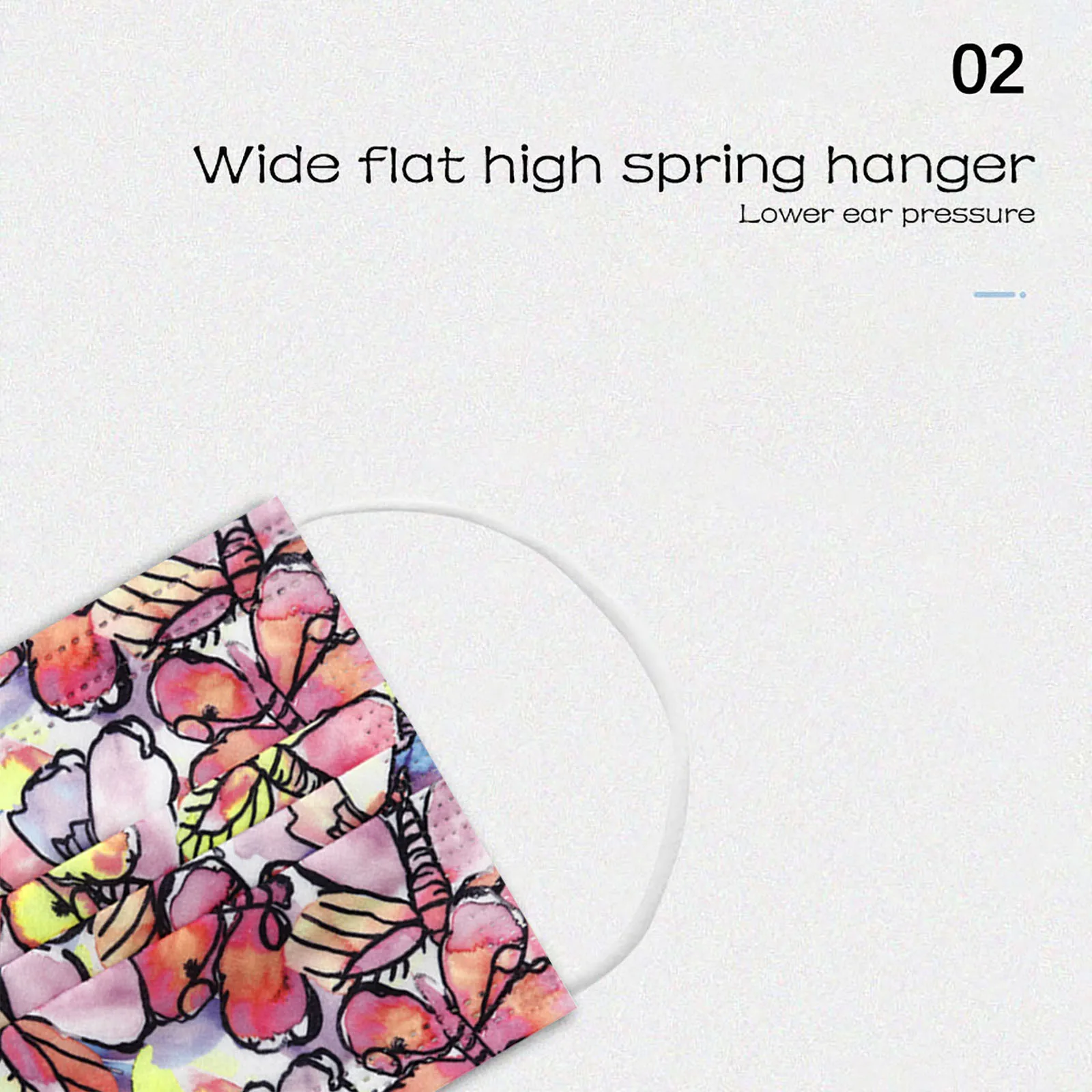 

Colorful Floral Butterfly Prints Mask Disposable Face Mask Dustproof Industrial 3Ply Non-woven Ear Loop 10/20/30/40/50/100PCS