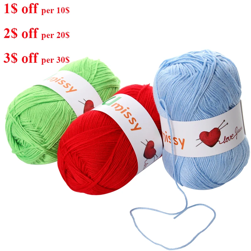 1 шт. пряжа трикотажная Бамбуковой Пряжи Хлопкового Волокна для Baby Дети Вязание