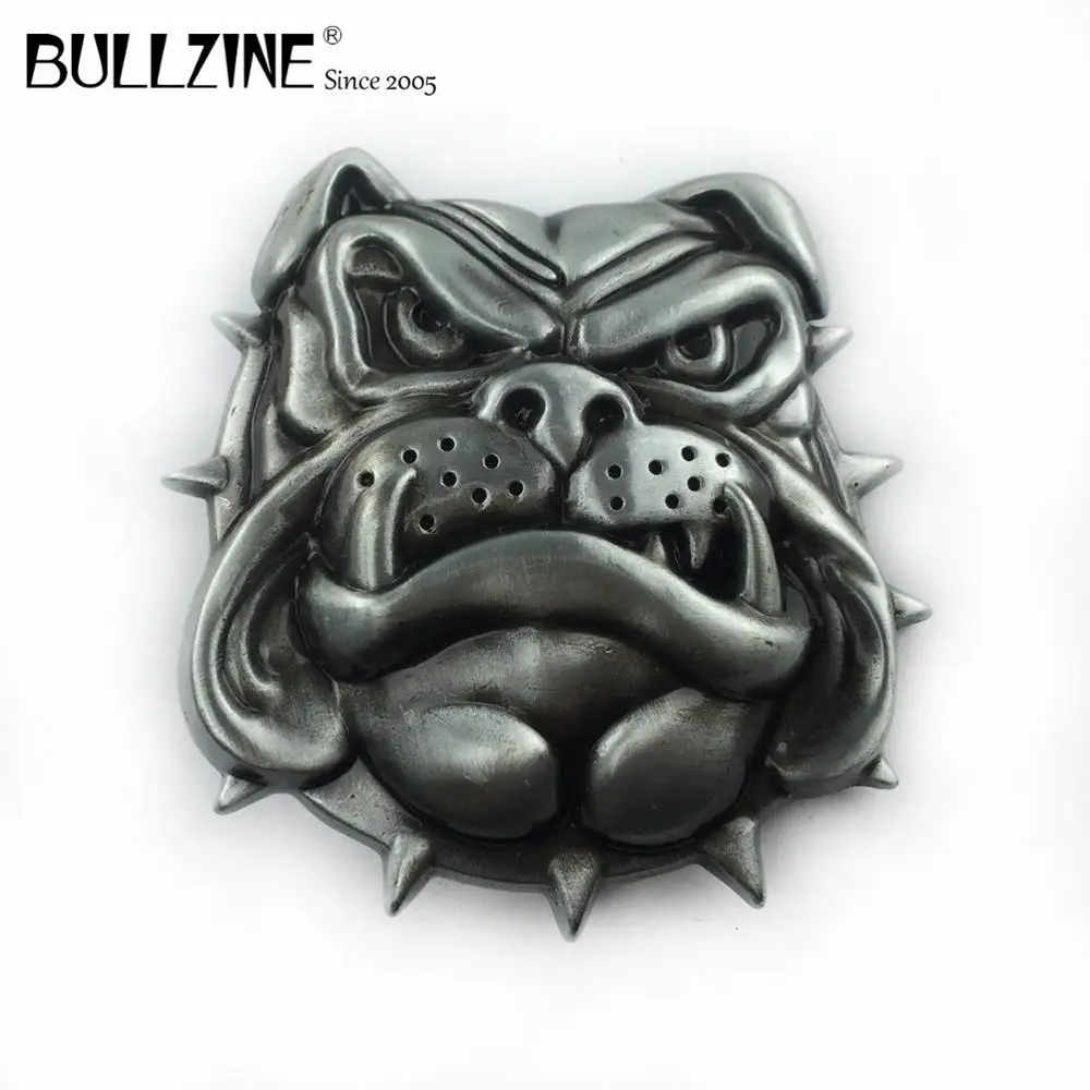 Bullzine Ретро Роскошный Британский собака пряжка на ремешке ковбойские джинсы для