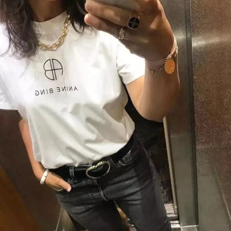 

White Cotton Graphic Tees Women Casual Short Sleeve Summer Tee Tops Animal Fashion Blogger T-shirt Tops 2021