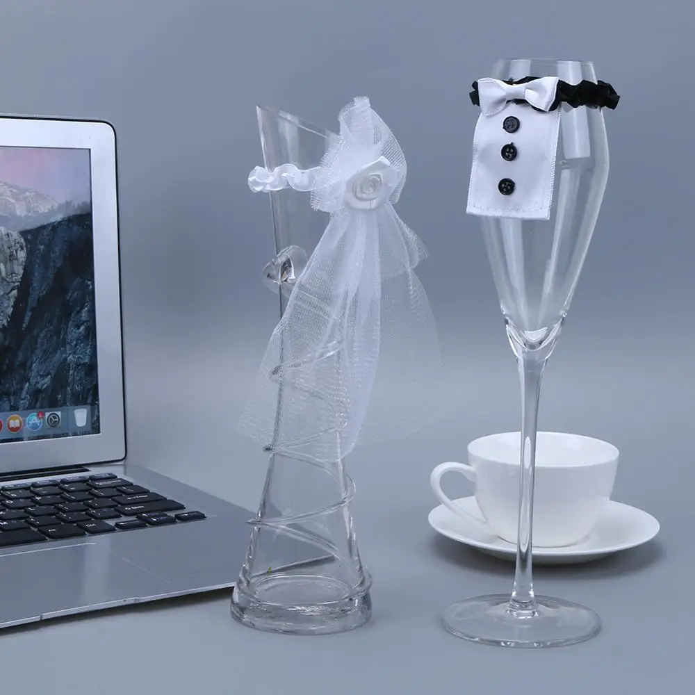2 шт. свадебное украшение стола стеклянная крышка для чашки вина Свадебный костюм