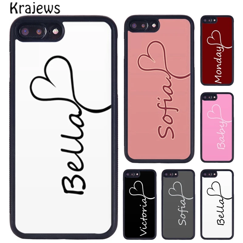 Krajedies индивидуальные инициалы чехол для iPhone X XR XS 11 Pro MAX 5 6 6S 7 8 Plus samsung Galaxy S7edge S8 S9
