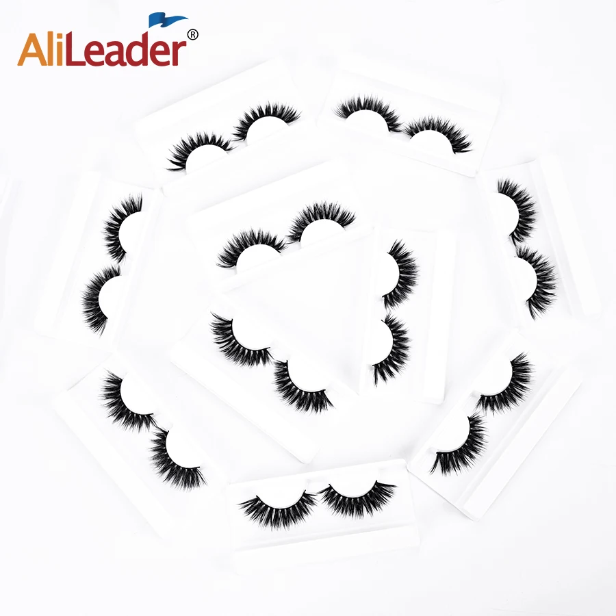 Накладные ресницы Alileader 5D из искусственной норки натуральные длинные ручной