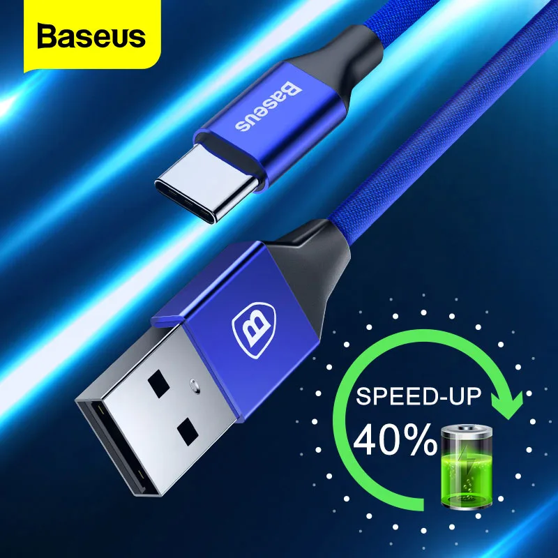 

Baseus USB Type C Cable 3A Fast Charging Charger Type-c USB-C Cable For Samsung S10 S9 Xiaomi mi 9 8 Oneplus 6t 6 5t USB C Wire