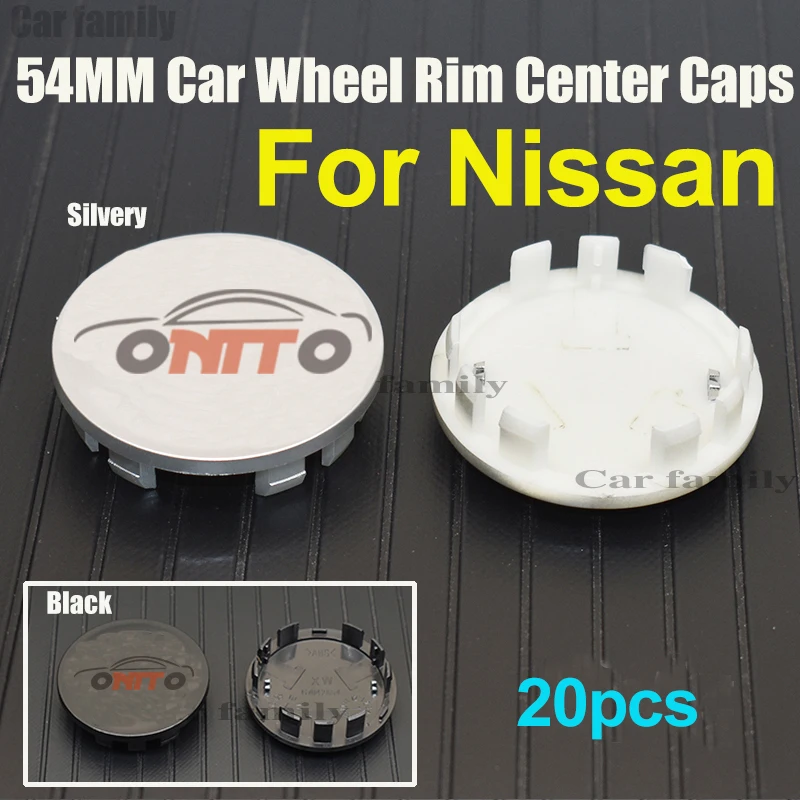 

20pcs 54MM Car Wheel Hub Center Caps Auto Wheel Covers Emblem for Nissan Teana Sylphy Qashqai Livina Tiida Cube Juke VERSA Leaf