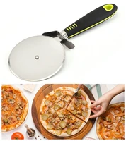 pizza cutter wheel round sharp zinc alloy blades pizza slicer kitchen tool with thickening handle cortador de pizza fping