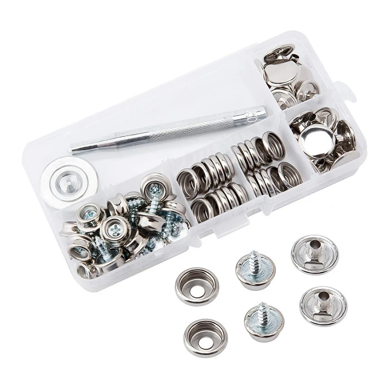 

20 Set Canvas Marine Grade Socket Boat Canvas Snaps Fastener Screw Snaps Heavy Duty Metal Snaps Button