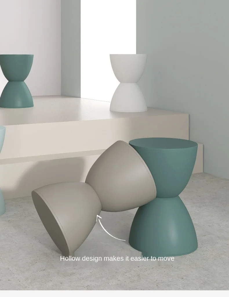 

Nordic Simple Shoes Changing Low Stool Small Stool Entrance Living Room Home Thick Plastic Creative Small round Stool
