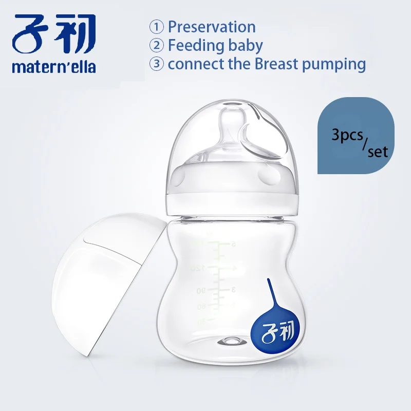 Matern'ella Бутылочка для кормления с силиконовой соской Natural Feeling от 2 месяцев 150