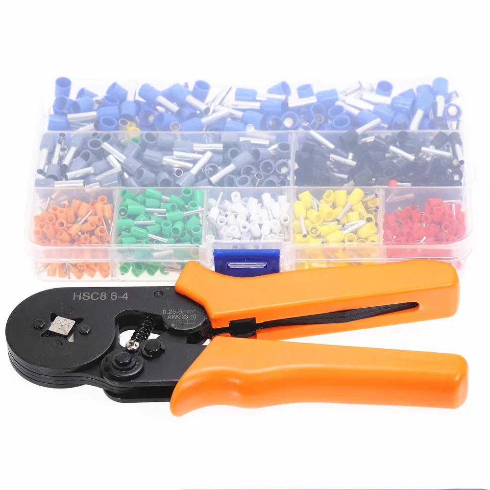 Щипцы для обжима наконечников с храповым механизмом 800 шт.|Плоскогубцы| |