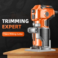 1280w electric hand trimmer router tool combo kit carving machine wood milling engraving slotting trimming machine power tools