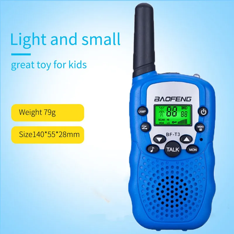 Mini Walkie Talkie BF-T3 22CH 0.5W PTT Portable Ham Cb 2 Way Radio Communicator UHF Transceiver for Children Kid Christmas Gift