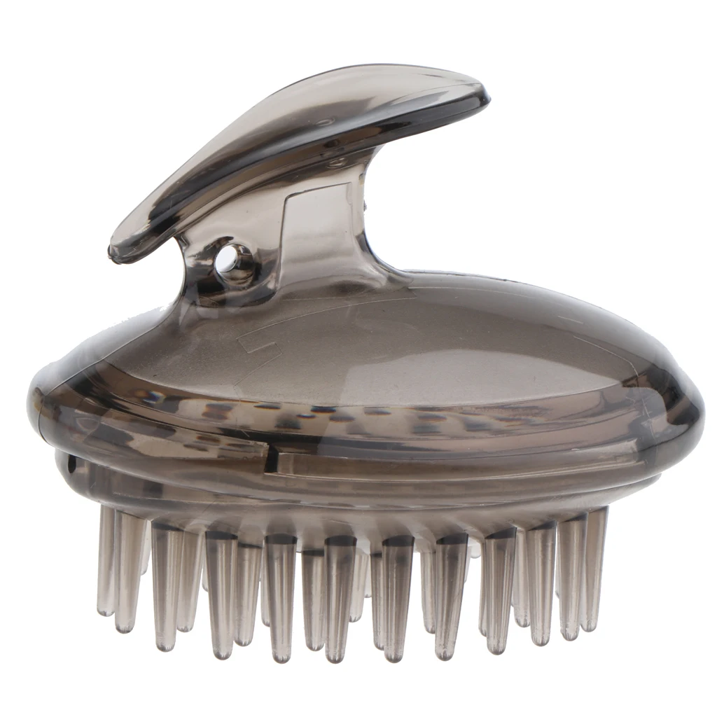 Серый силиконовый шампунь для мытья волос массажер купания расческа домашних