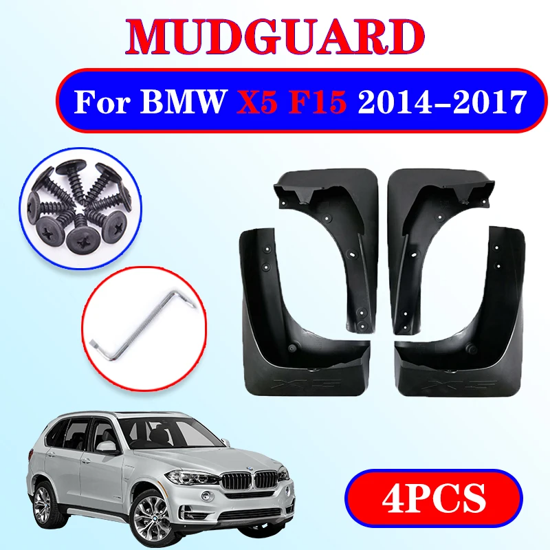 

4 PCS Front Rear Car Mudflaps for BMW X5 F15 2014~2017 Fender Mud Guard Flap Splash Flaps Mudguards Accessories 2015 2016