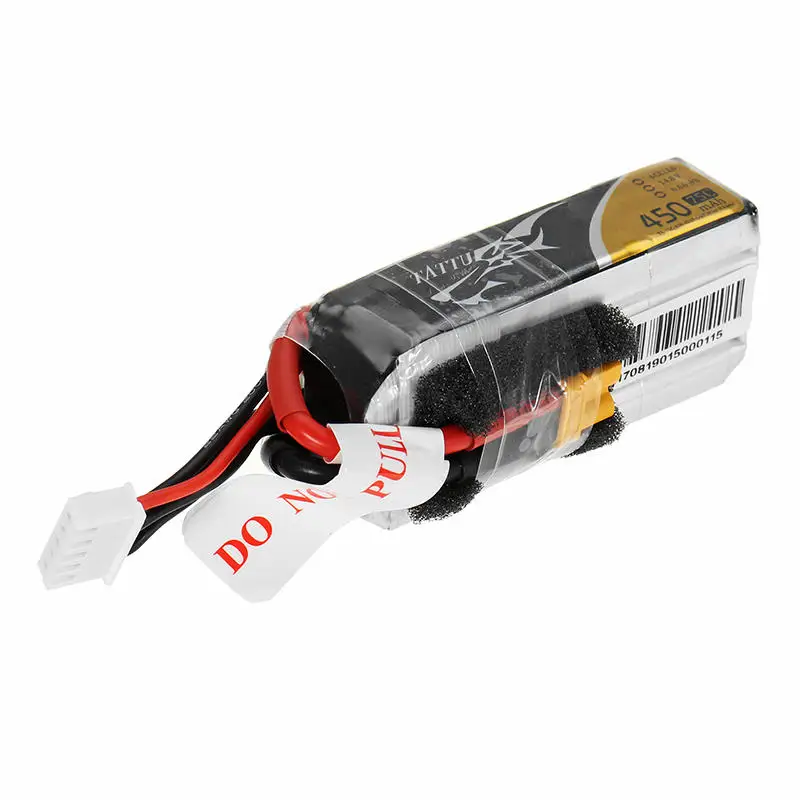 ACE Tattu 450mAh 75C 14 8 V 11 1 7 4 4S 3S 2S Lipo Battery XT30 XT60 T Plug для RC FPV Racing Drone|Детали и аксессуары| |