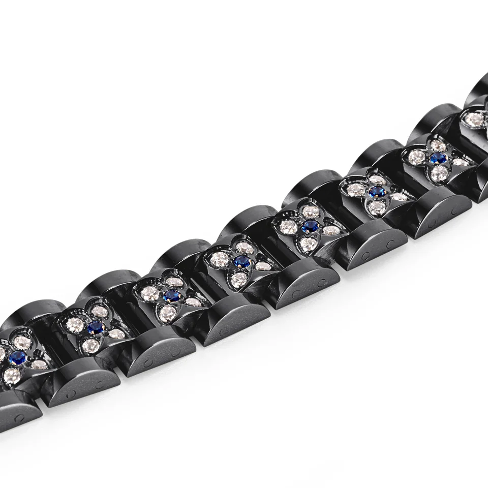 WelMag 2019 Модный черный браслет из нержавеющей стали с магнитной биоэнергией