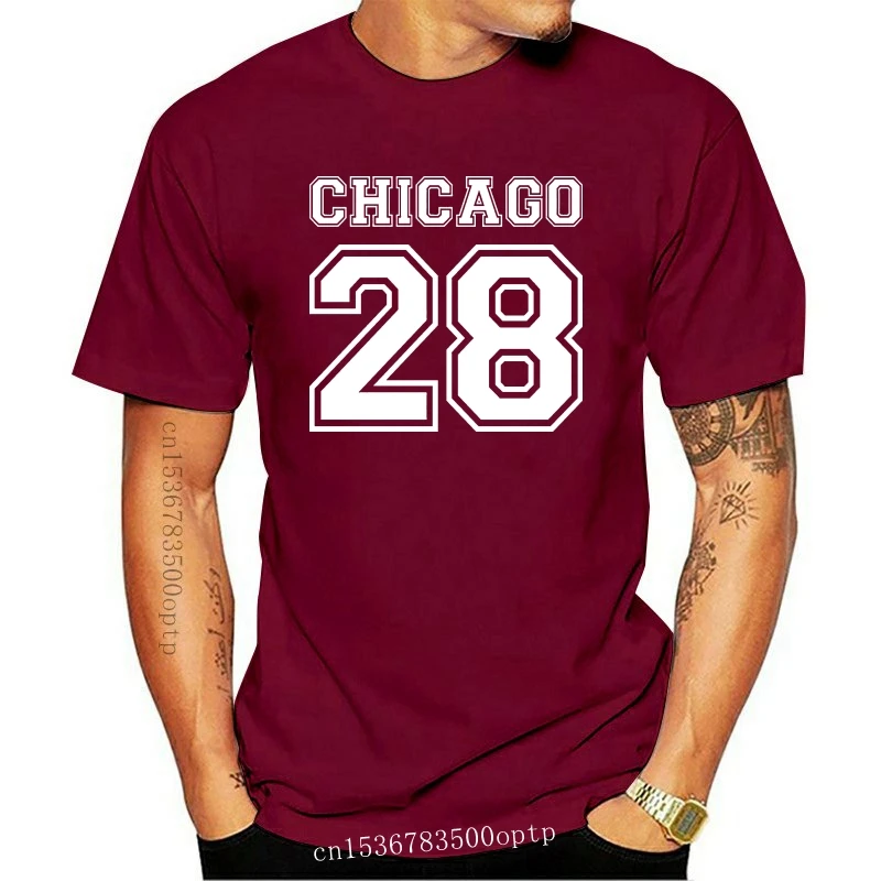 

Футболка Мужская/женская с надписью «Chicago 28»