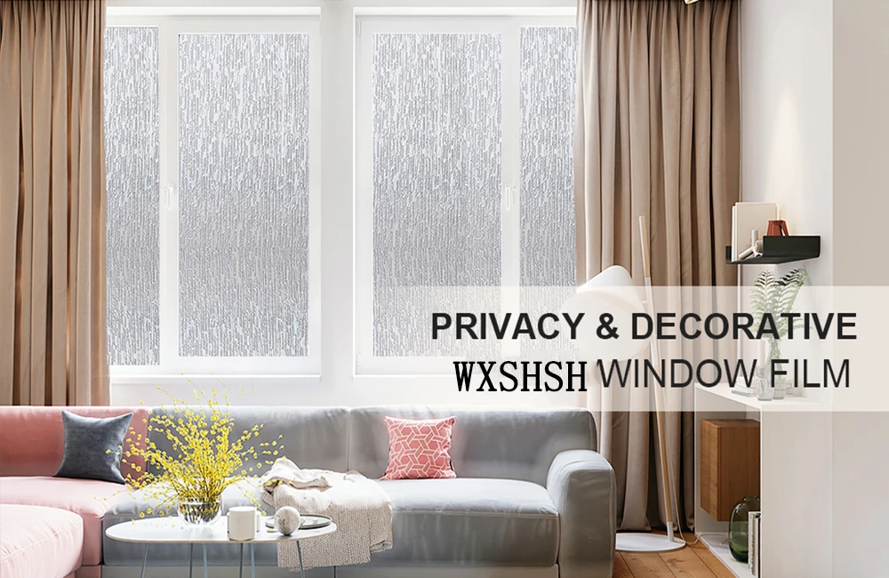 WXSHSH 3D оконная пленка дождь конфиденциальности окно самоклеящаяся декоративная пленка статическая цепляющаяся стеклянная пленка без клея анти-УФ оконная наклейка