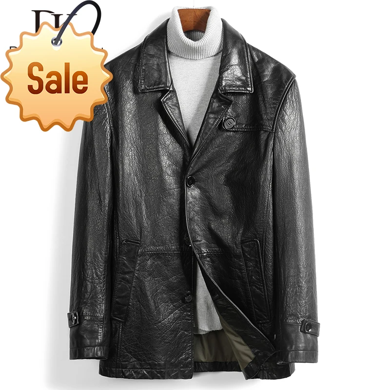 

Куртка мужская из натуральной овечьей кожи, с карманами