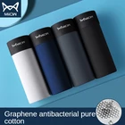 Мужские трусы-боксеры MIIOW, графеновые антибактериальные хлопковые мужские трусы, свободные дышащие трусы с 4 углами