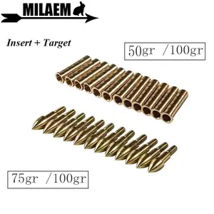 Вставка для стрельбы из лука, медное соединение 506,2 г, с наконечником стрел 75г, подходит для стрелы ID мм, аксессуары для охоты