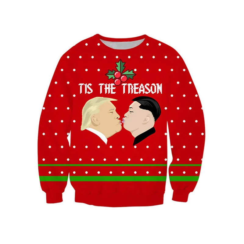 Забавный свитер с 3D принтом кота для мужчин и женщин уродливые Рождественские